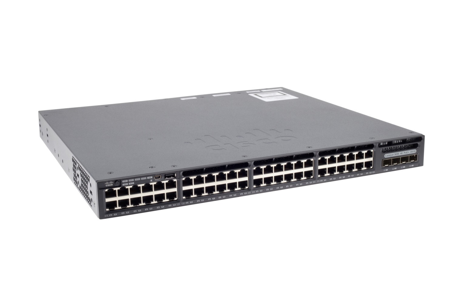 Cisco 3650 Series PoE+ 48 Port Switch, IP Base, WS-C3650-48PS-S, Refurbished,