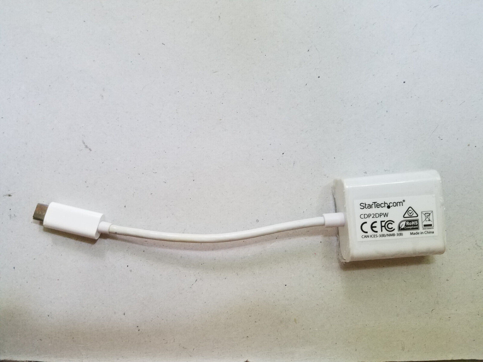 Startech.com USB C to Display Port Adapter - CDP2DPW White