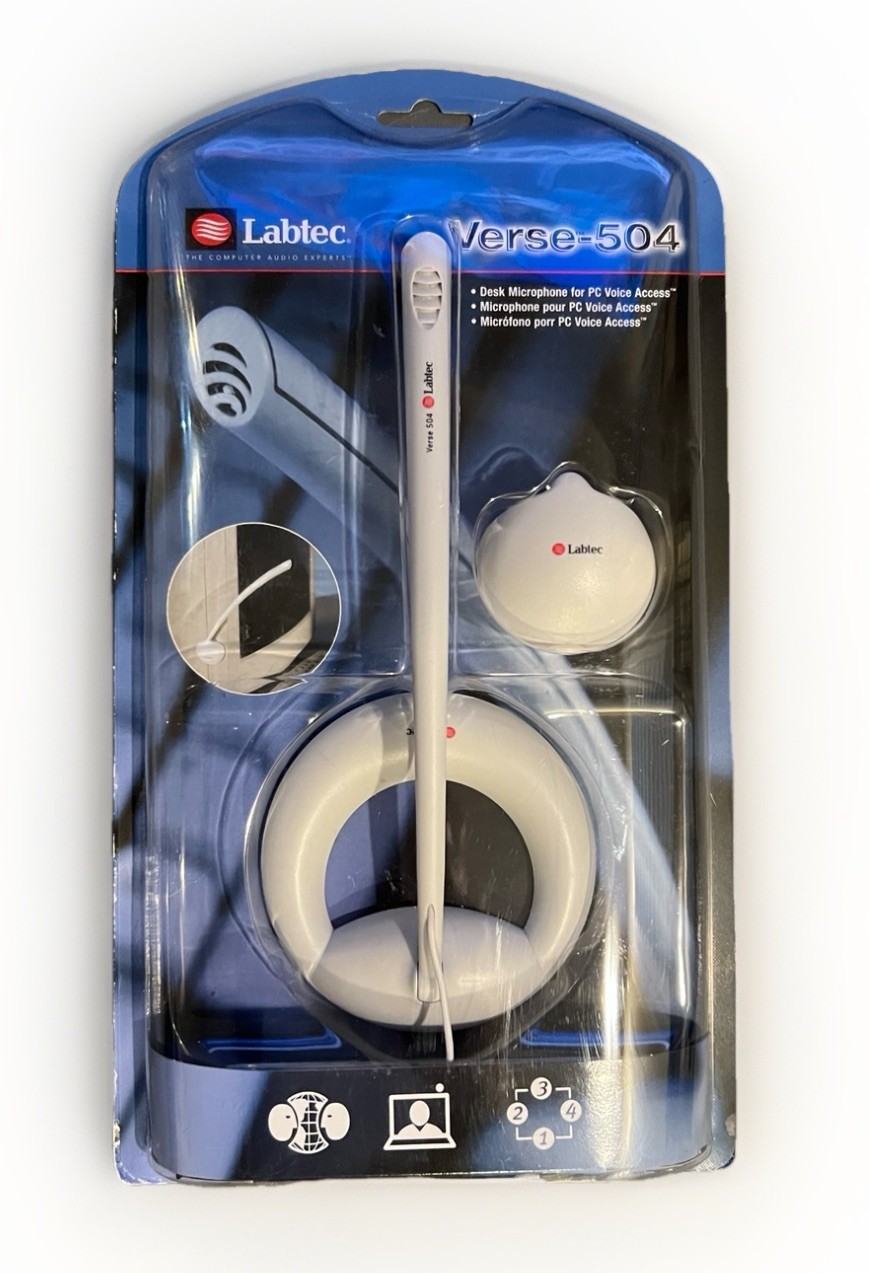 Labtec Verse-504 Desk Microphone for PC Voice Access. New