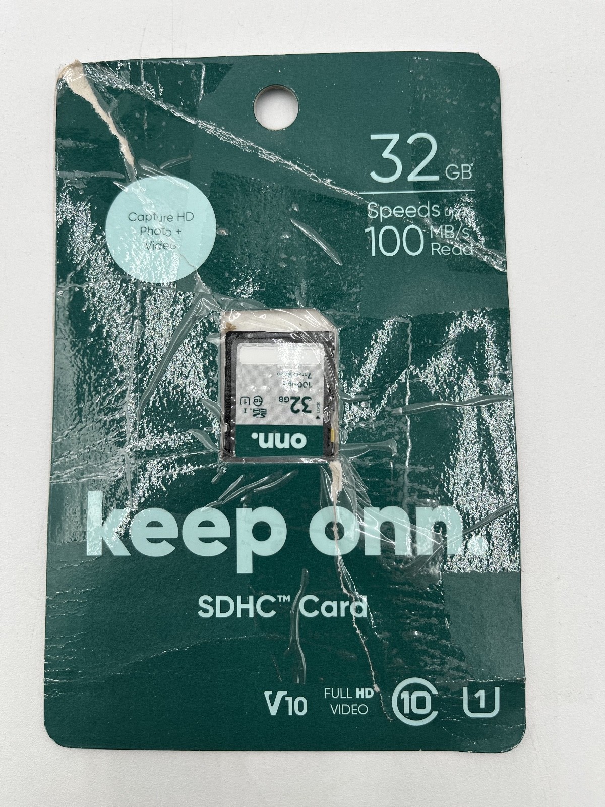 Keep Onn 32GB Class 10 U1 SDHC Flash Memory Card up to 100MB/S read speed