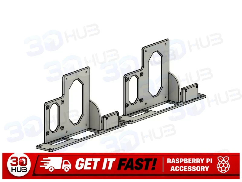 10-Inch Rack Mount ZimaBoard Raspberry Pi JetKVM Bracket Holder Server Homelab
