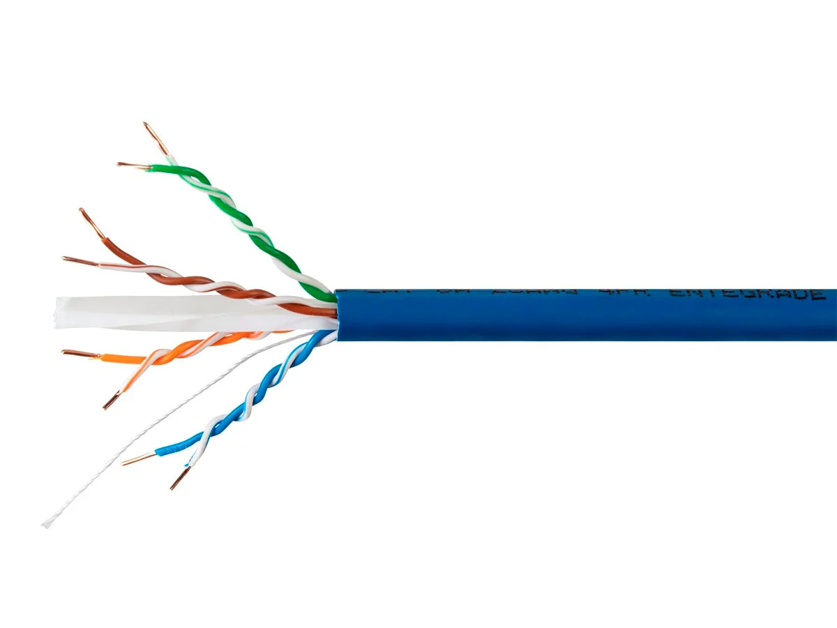 Monoprice Cat6A Plus Bulk Ethernet Network Cable - 1000 ft - Blue | Bare Copper