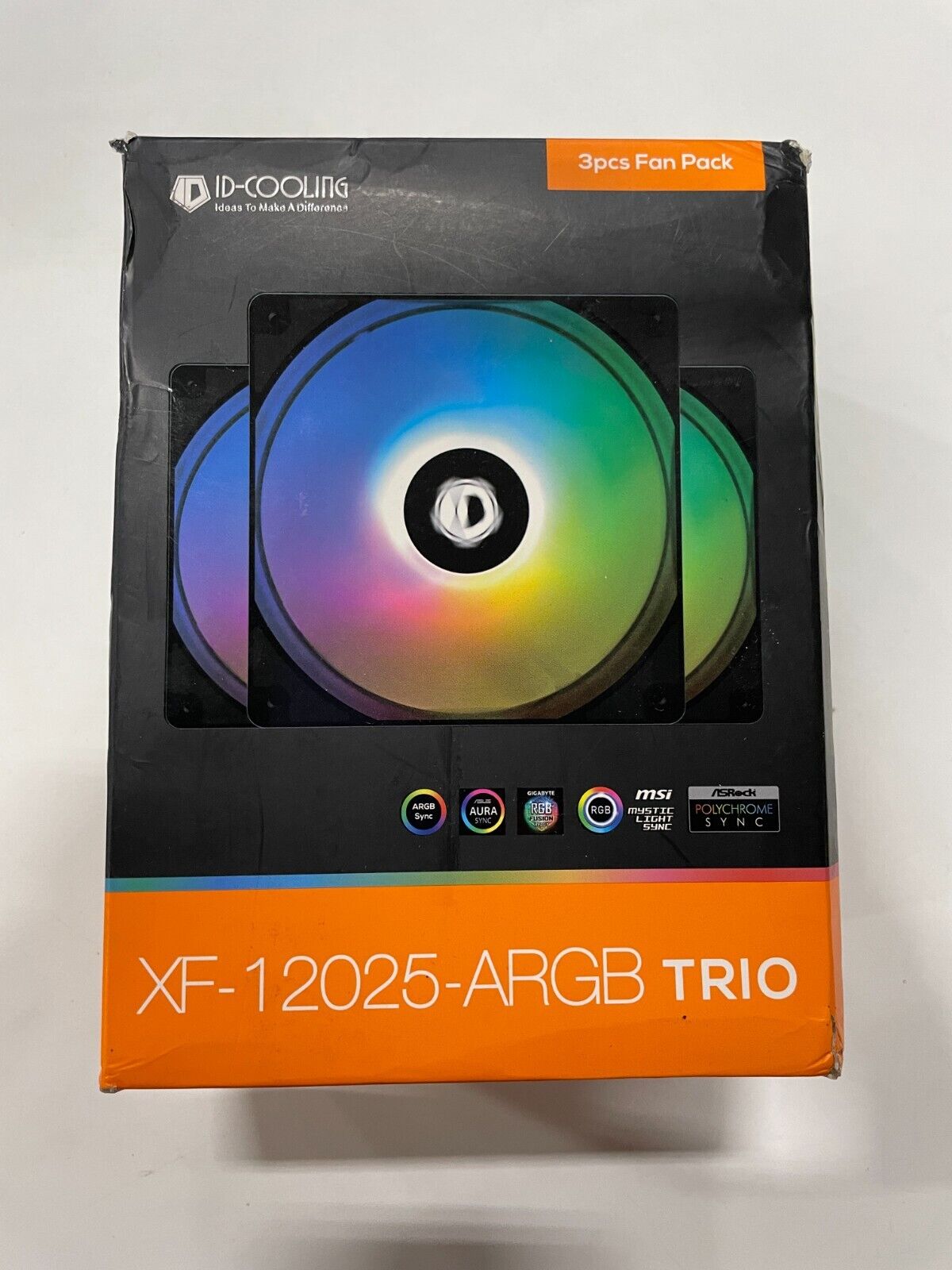 ID-COOLING XF-12025-ARGB-TRIO 120mm Case Fan ARGB 3 Pack RGB Fans