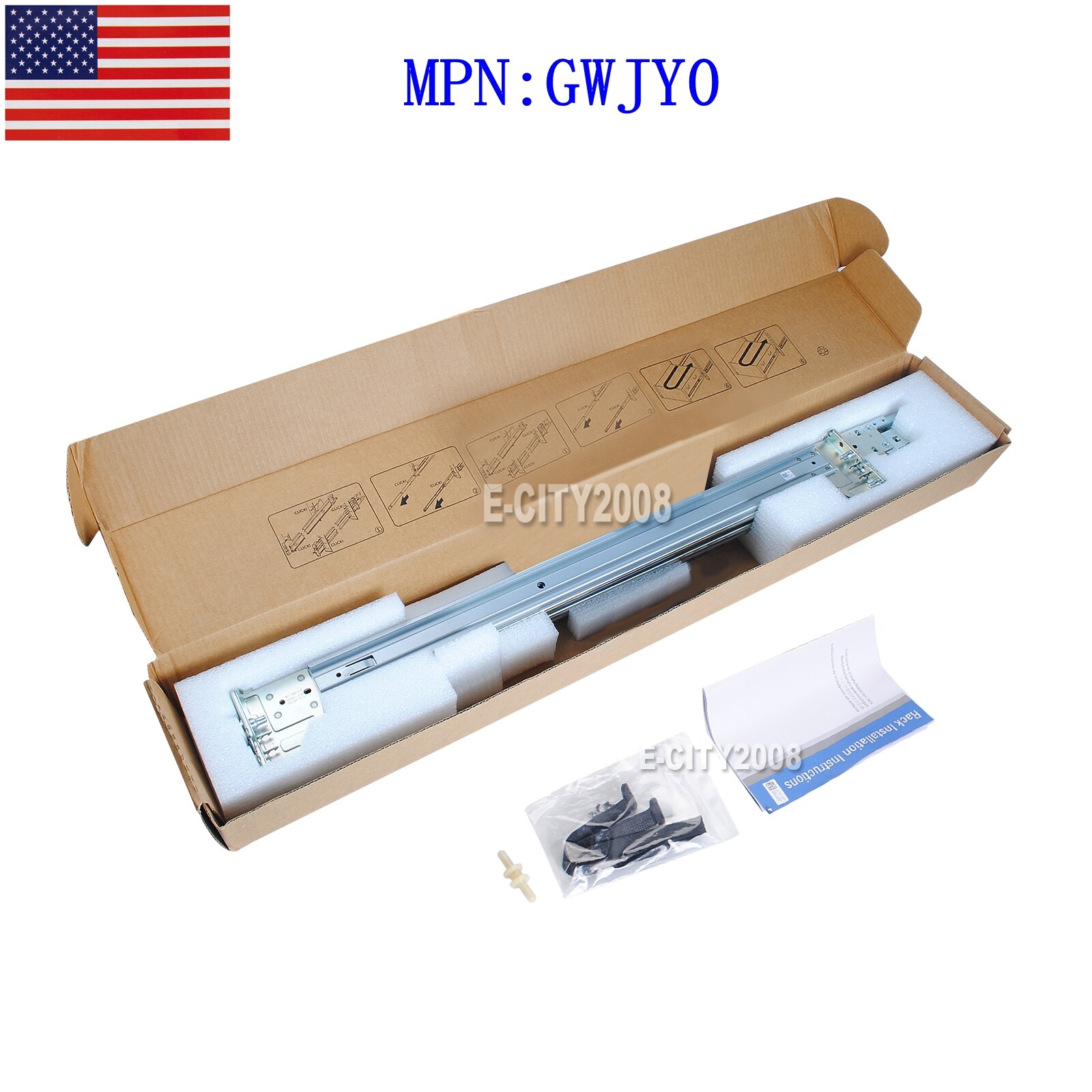 New Genuine Dell PowerEdge R910 R920 R930 Ready Sliding Rail Kit GWJY0