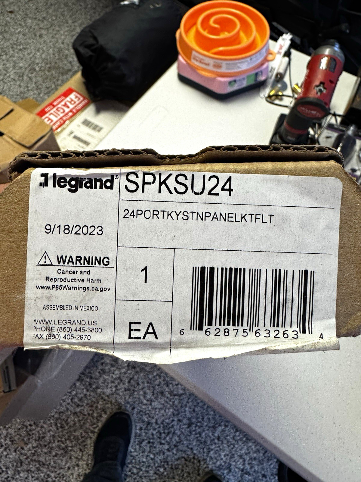 Legrand Ortronics SPKSU24 24-Port Keystone Patch Panel 1U 19in