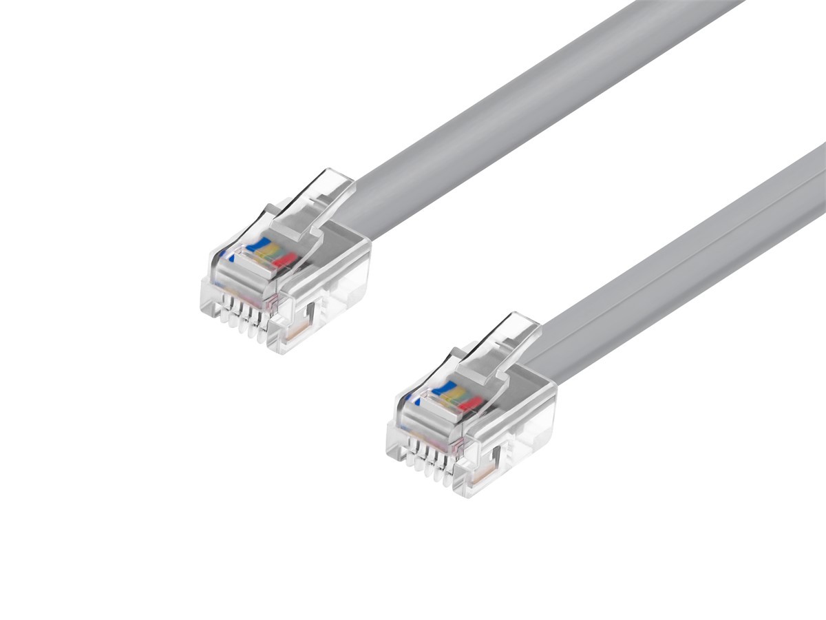 Monoprice Phone Cable, RJ12 (6P6C), Straight for Data - 7ft