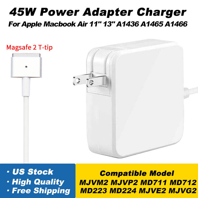 NEW 45W AC Charger Power Adapter Cord for Apple MacBook Air A1436 A1466 A1465
