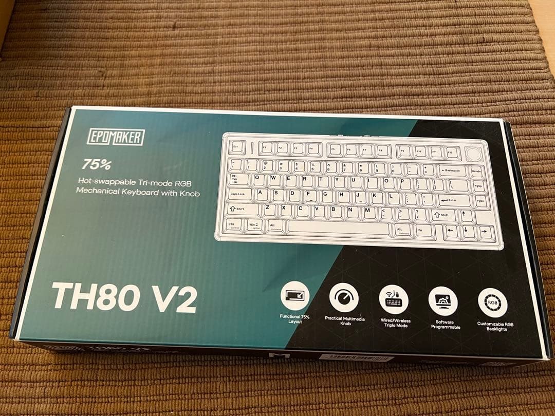 EPOMAKER TH80 V2 Wired White Mechanical Keyboard JP Layout Tested