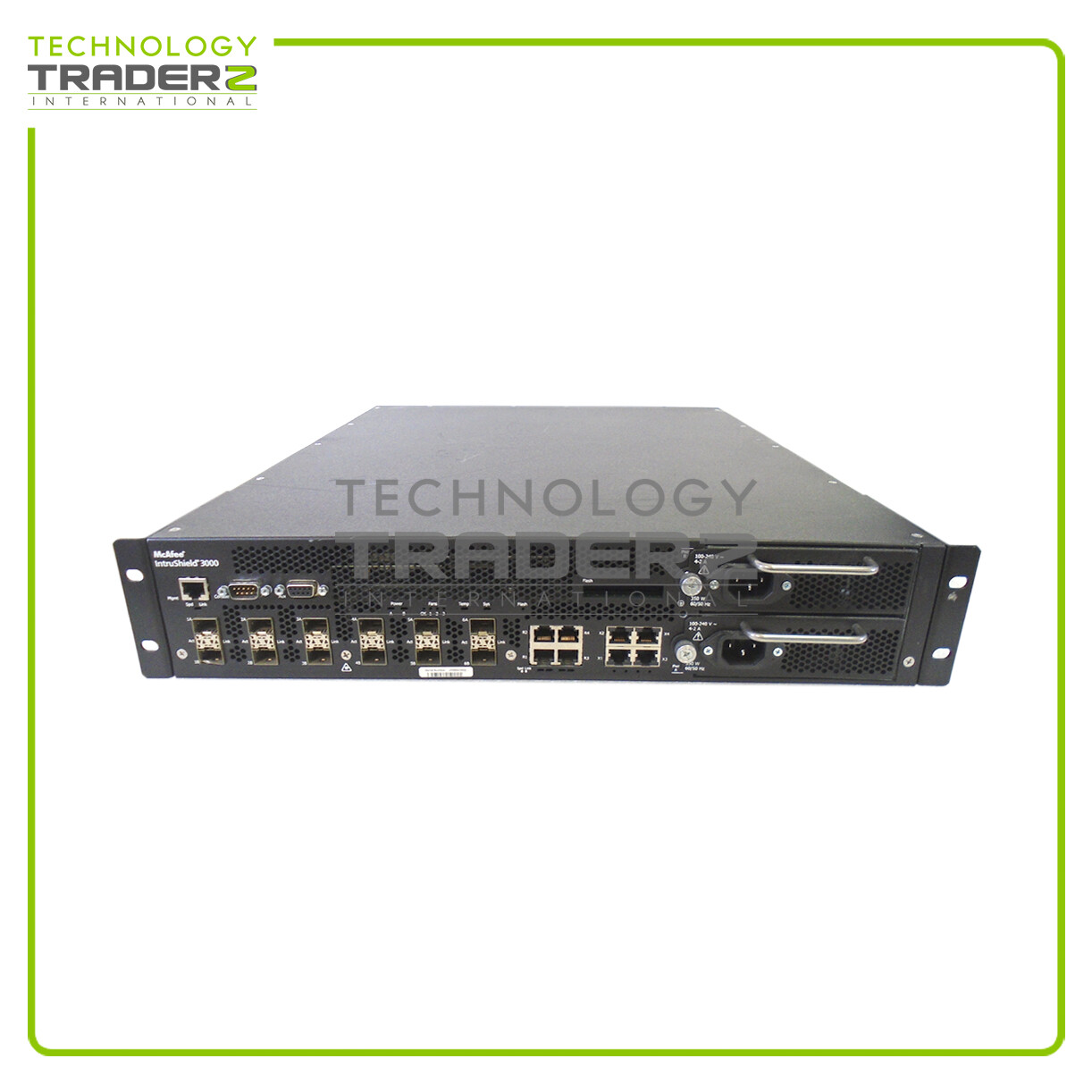 McAfee IntruShield I-3000 Network Sensor Security Appliance w/ 2x PWS & Ears