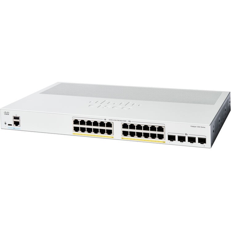 Cisco C1200-24P-4X Catalyst 1200 Smart Switch 24-Port Gig PoE+ 4x 10G SFP+