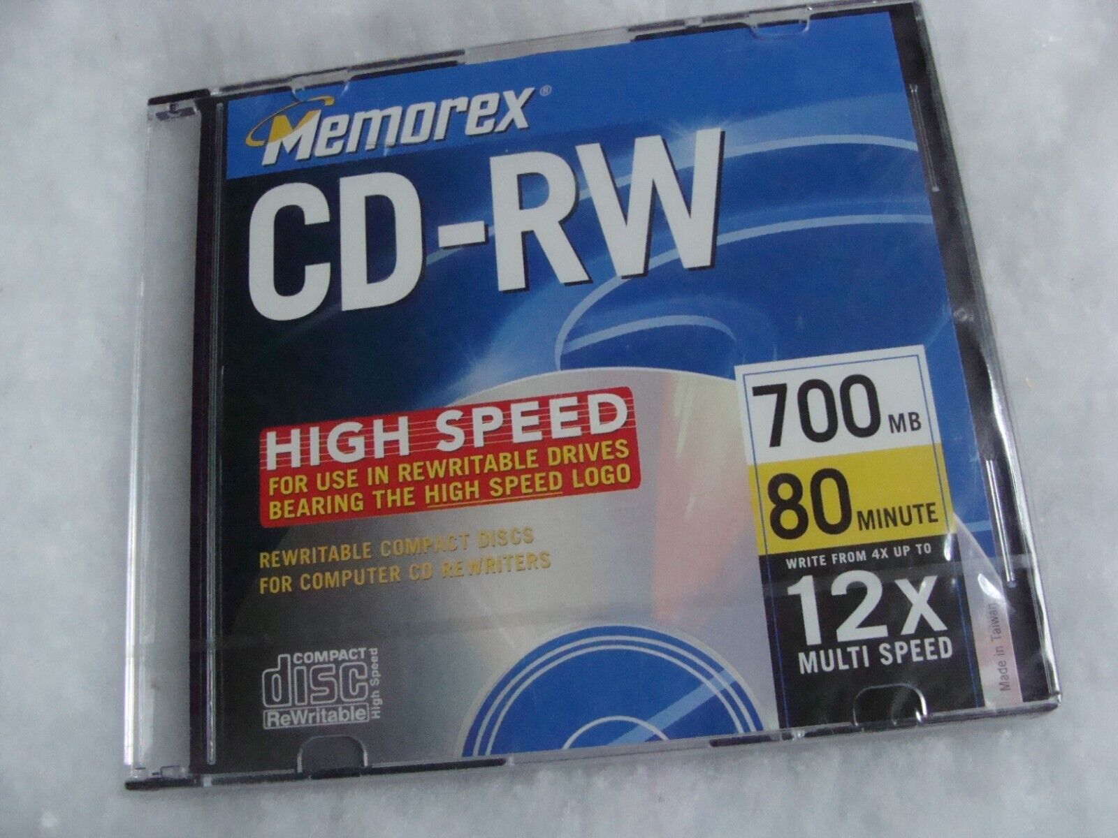 NEW SEALED Memorex High Speed CD-RW Rewritable 700MB 80min