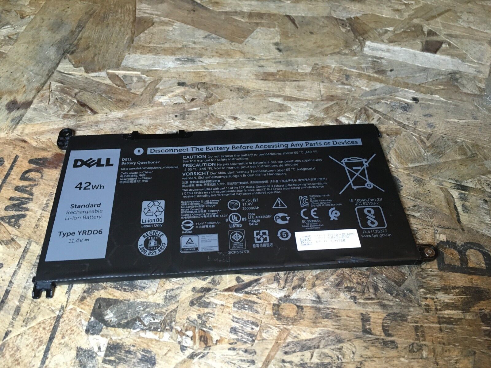🚩 Genuine Dell Latitude 3310 Battery 42Wh 11.46V 3500mAh YRDD6 FDRHM TESTED