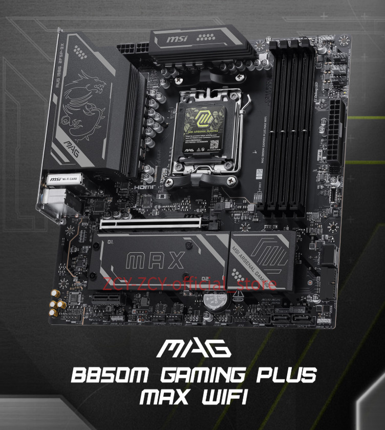 MSI MAG B850M GAMING PLUS MAX WIFI AM5 Motherboard