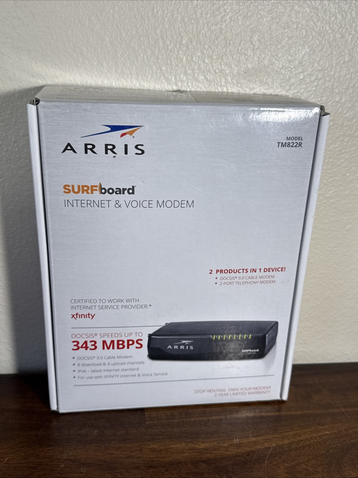 ARRIS TM822R SURFboard mAX (8x4) DOCSIS 3.0 Cable and Voice Modem for Xfinity 