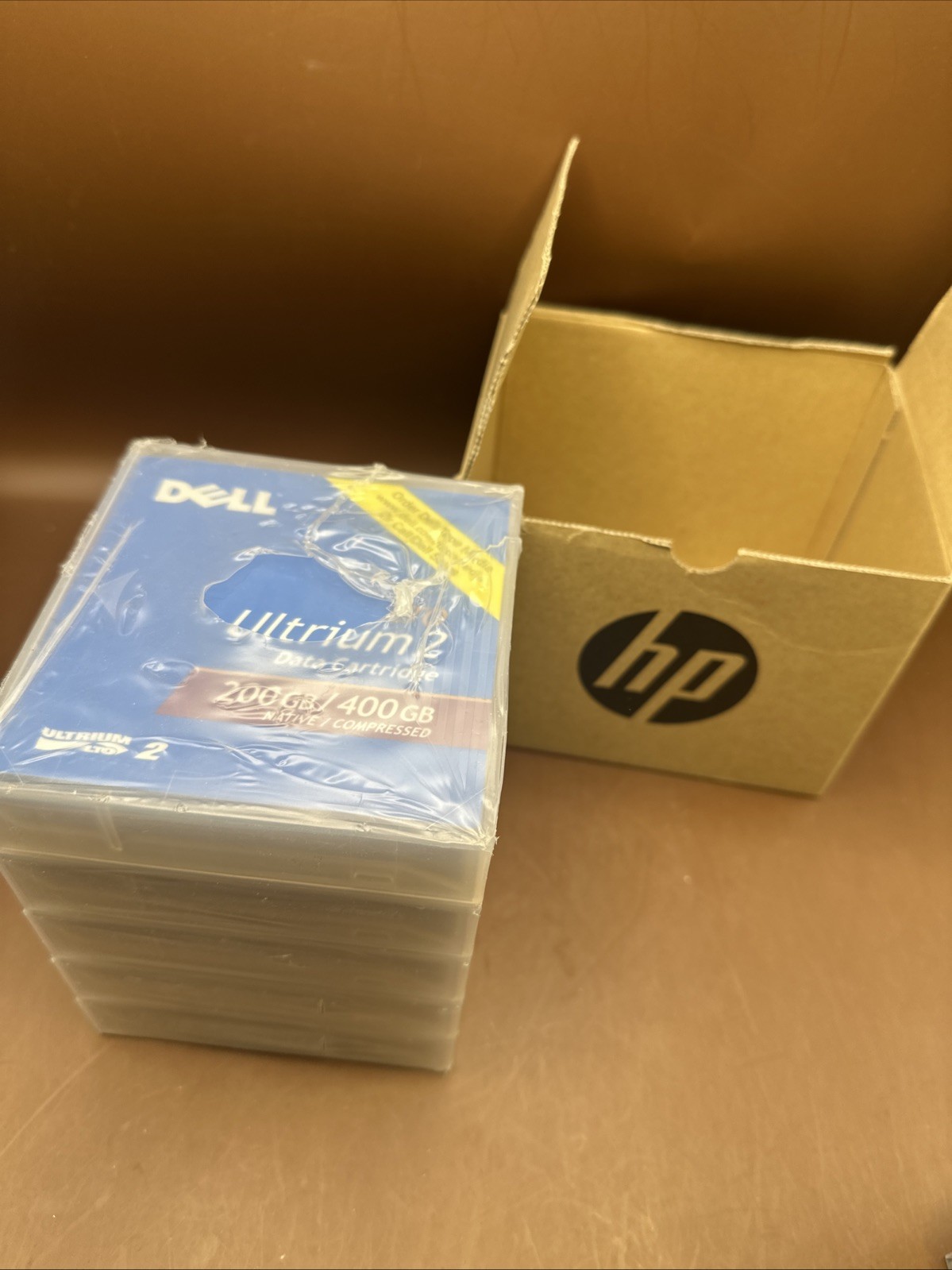 5x Dell ULTRIUM 2 LTO Data Cartridges 200 GB Native 400 GB Compressed NEW SEALED