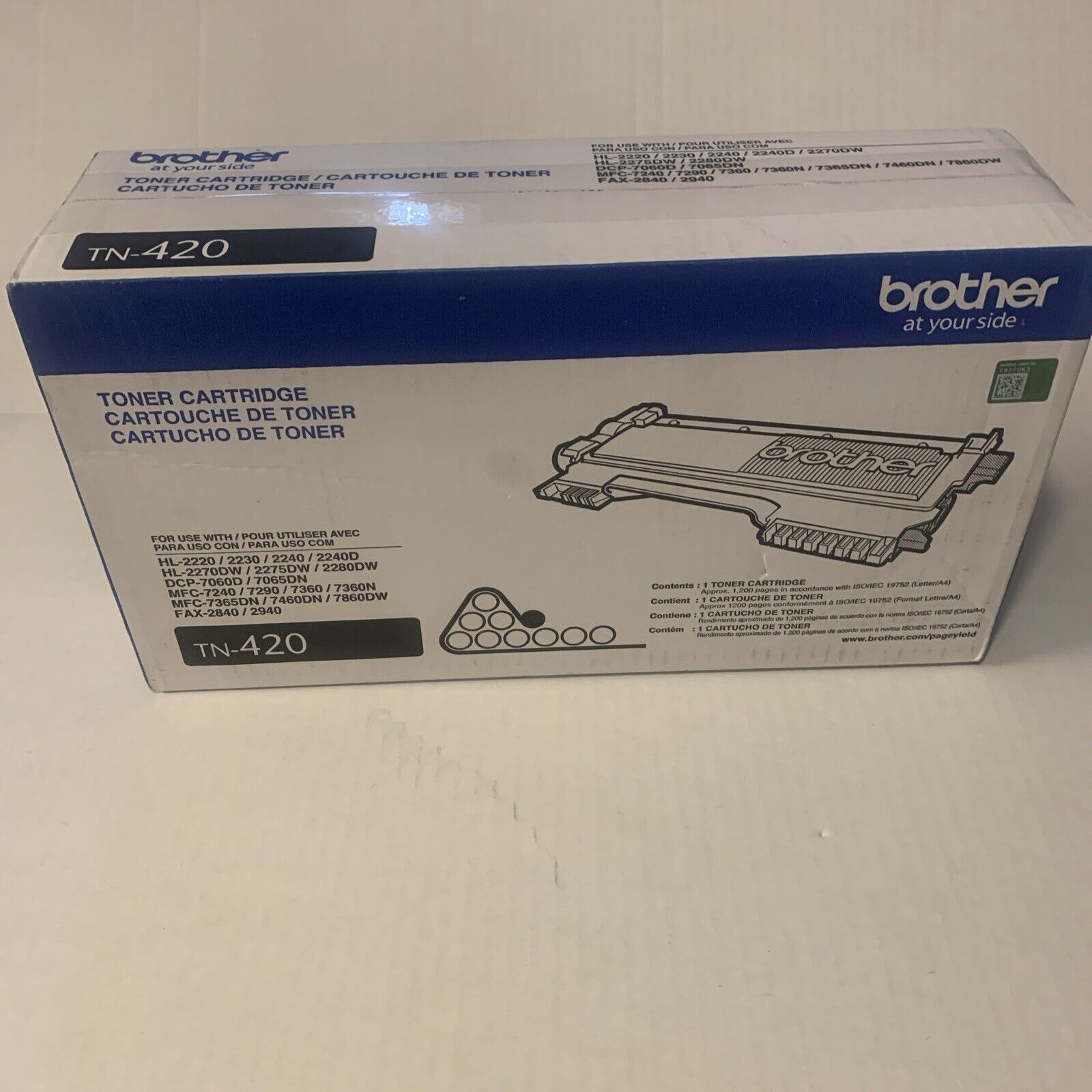 Brother TN-450 Black Toner Replacement Cartridge - NEW