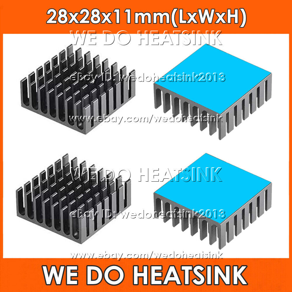 28x28x11mm Electronic Radiators Heatsink for CPU GPU IC Chip With Thermal Tape