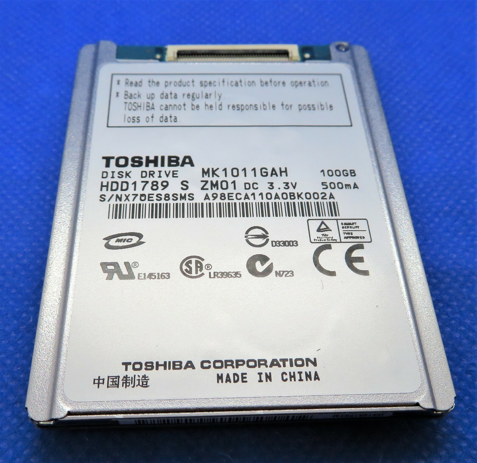 TOSHIBA MK4058GSX HDD2H41 F VL01 T 010 A0/FF011C 400GB 