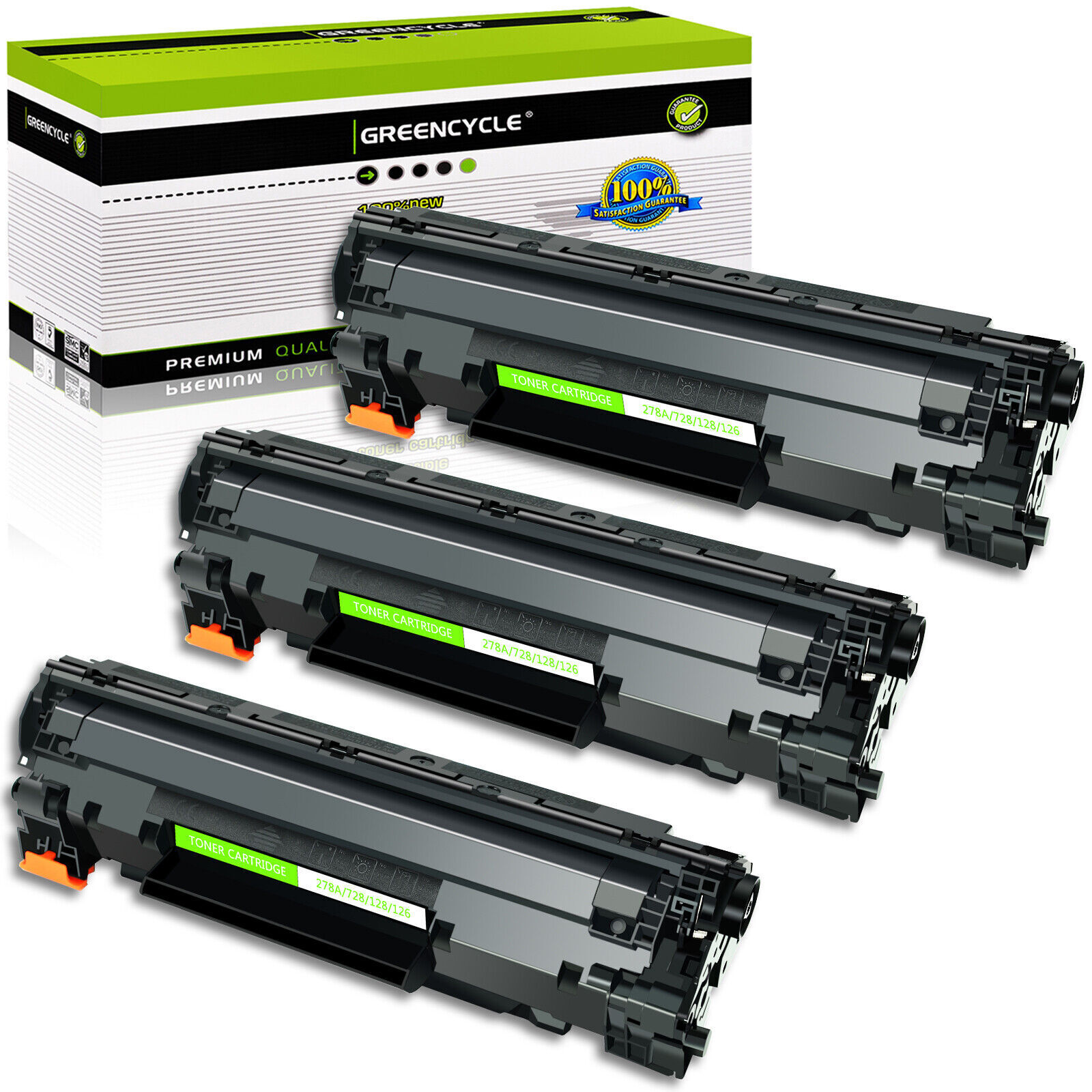 3PK Greencycle Compatible Toner Cartridge For Canon 128 CRG128 Faxphone L100/190