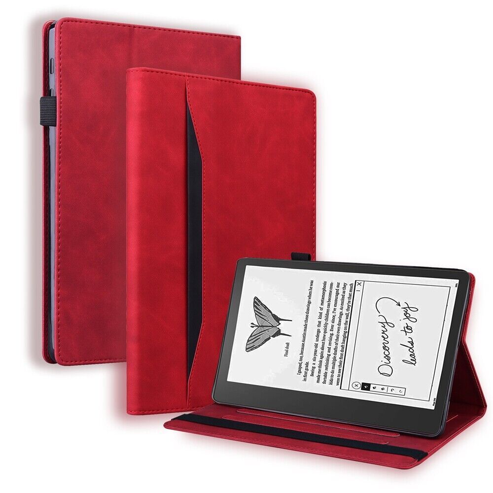 Fr Amazon Kindle Scribe 10.2" 2024 Leather Smart Case Stand Magnetic Flip Cover-