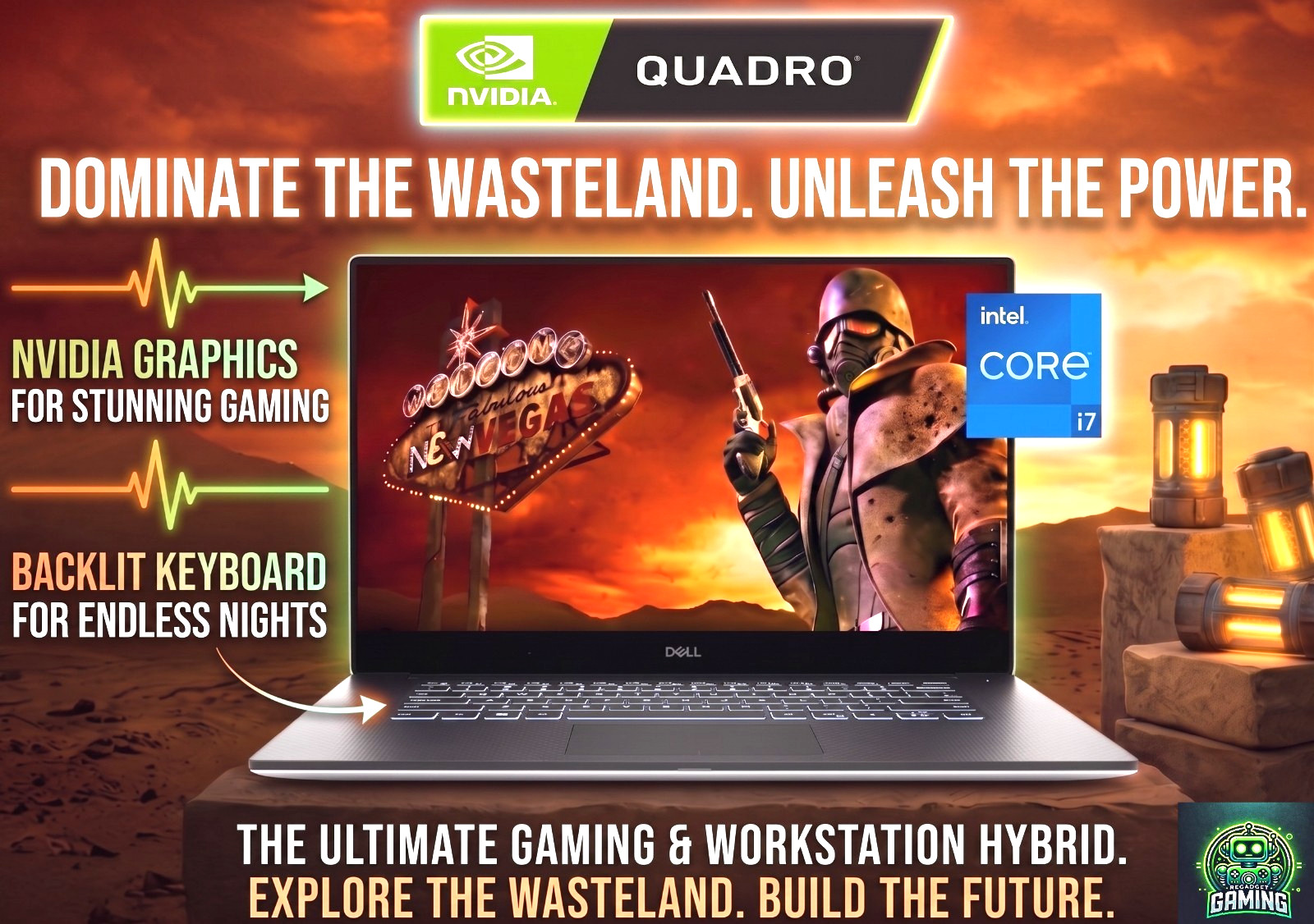15.6" FHD DELL Gaming Laptop PC: Intel i7 Hexa-Core Backlit Keyboard Nvidia