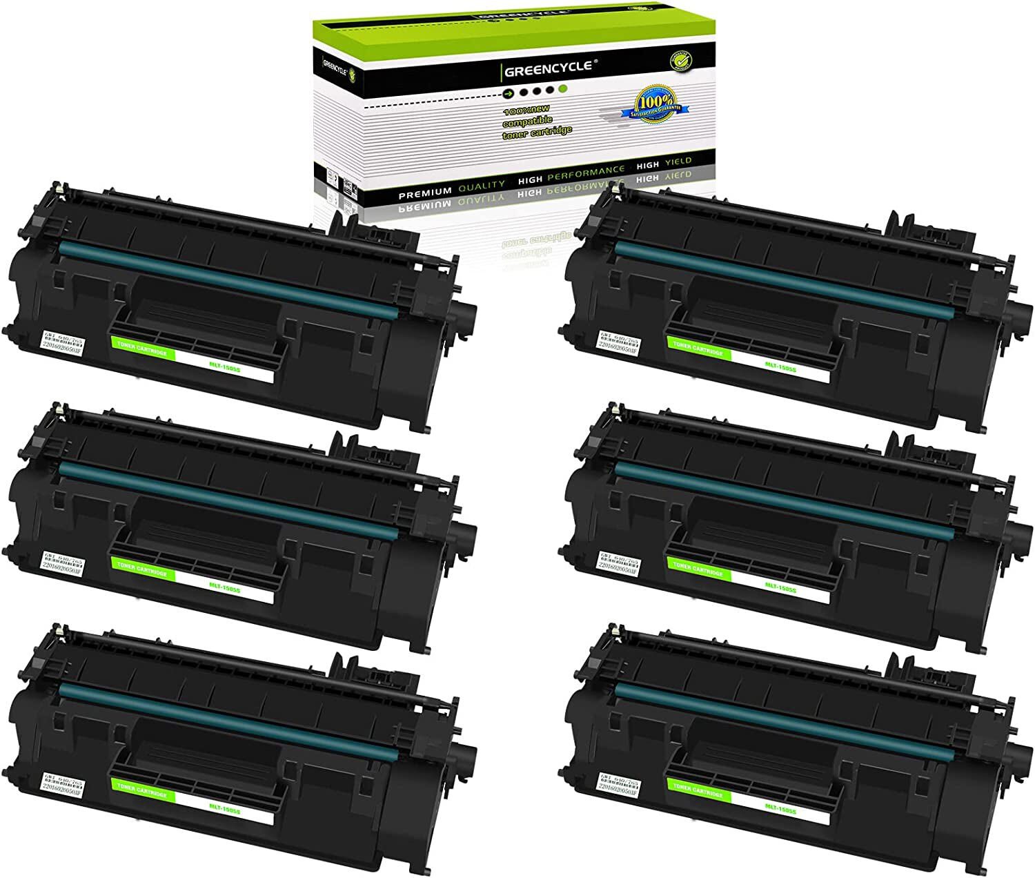6 Pack CE505A 05A Black Toner Cartridge Fit for HP LaserJet P2030 P2055D Printer