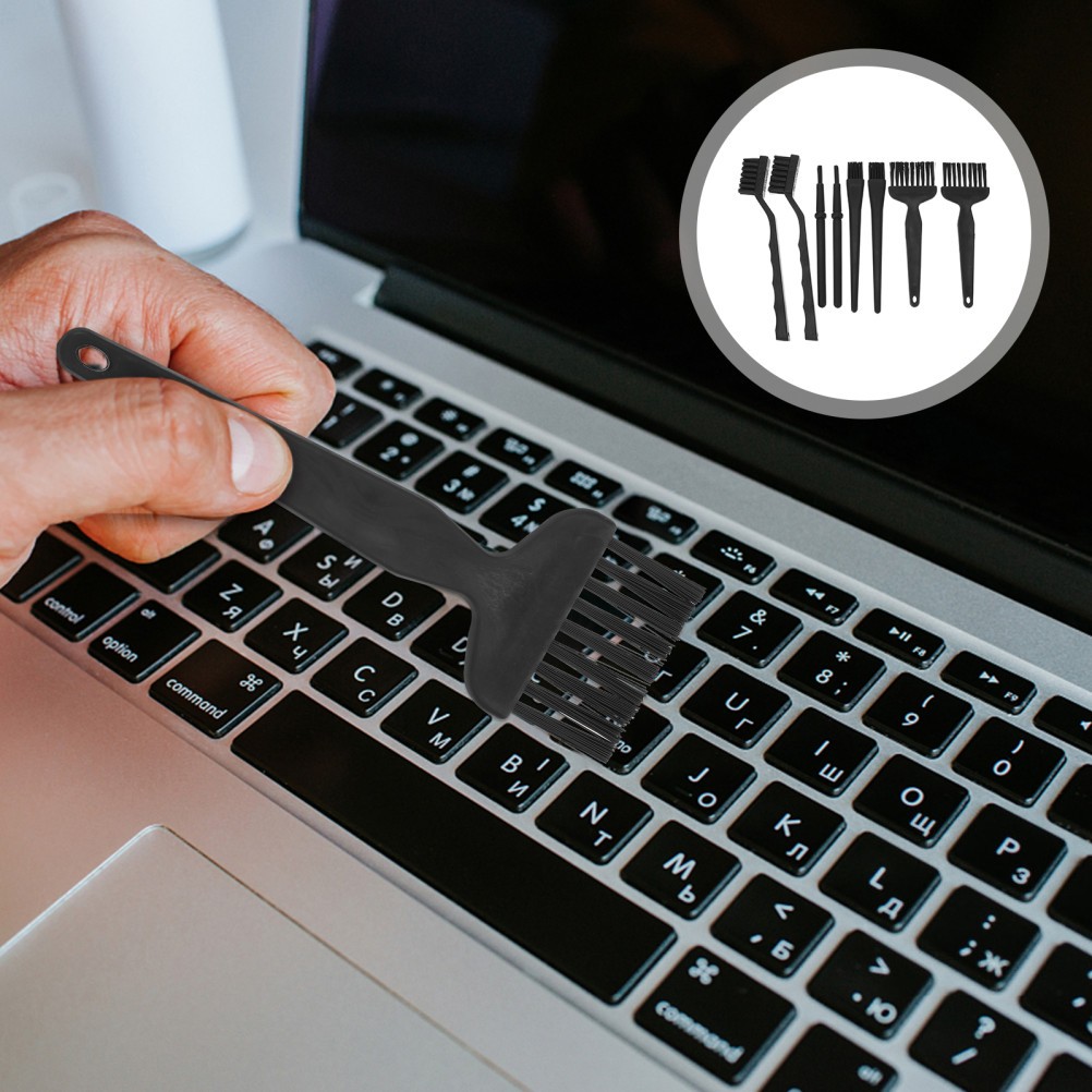 8Pcs Reusable Anti Static Laptop Brush Set for Computer Keyboard Electronics