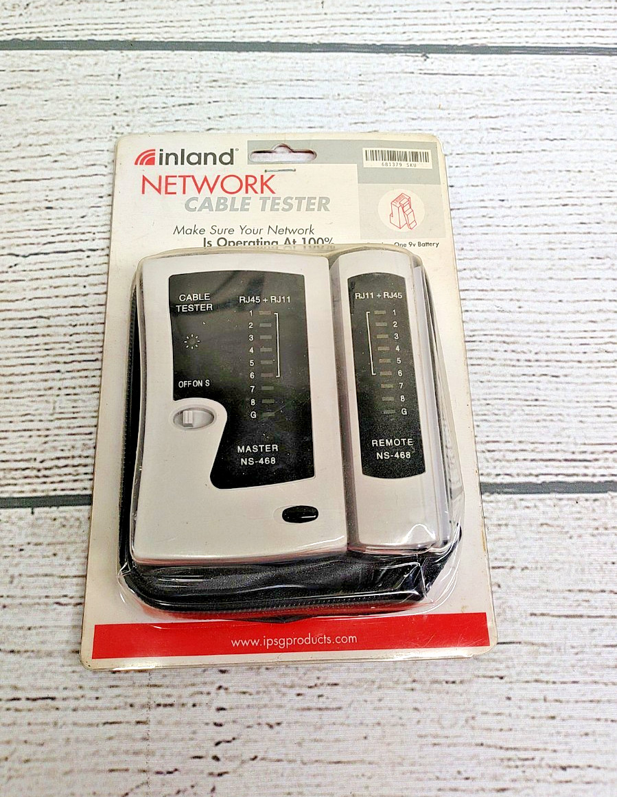 Inland Network Cable Tester With Case New Sealed