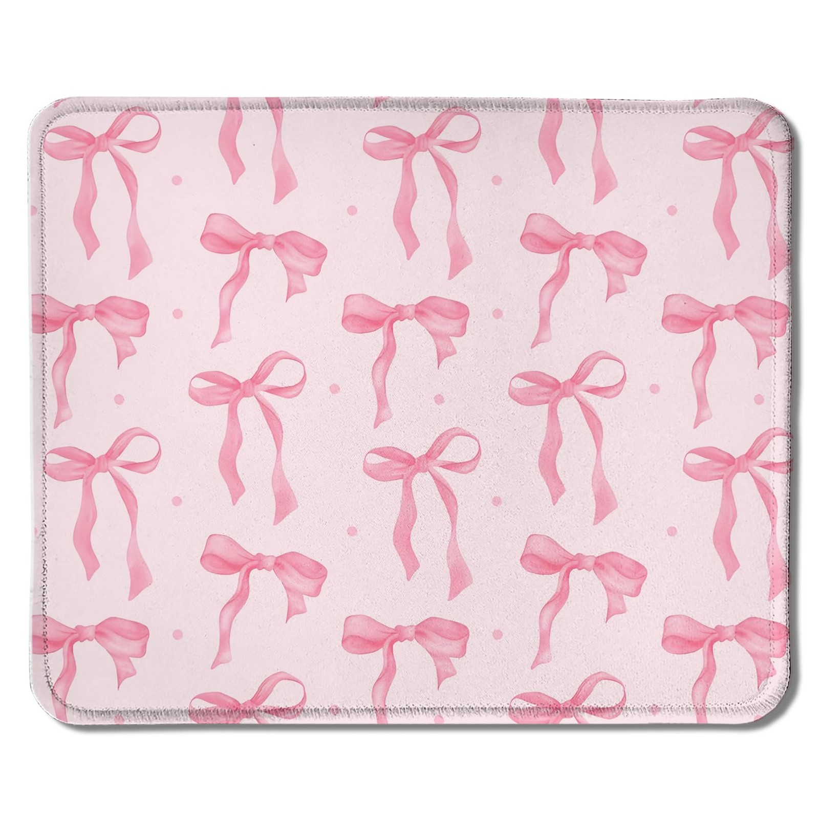 Cute Coquette Pink Bow Aesthetic Mouse Pad Non Slip Office Desk Computer Mat