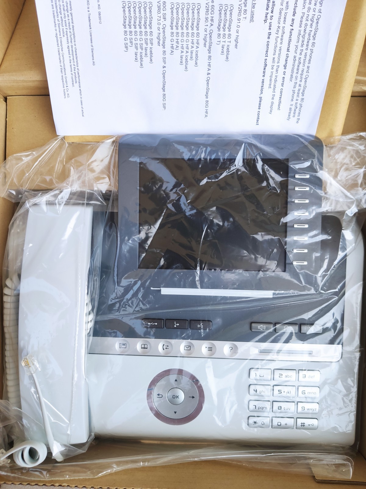 Unify Siemens OpenStage 60 HFA VoIP IP Phone Ice Blue Office Phone New Open Box