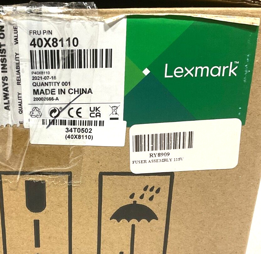 Lexmark Fuser Assembly C734 - 110v 40X8110 ✅❤️️✅❤️ New Open Box