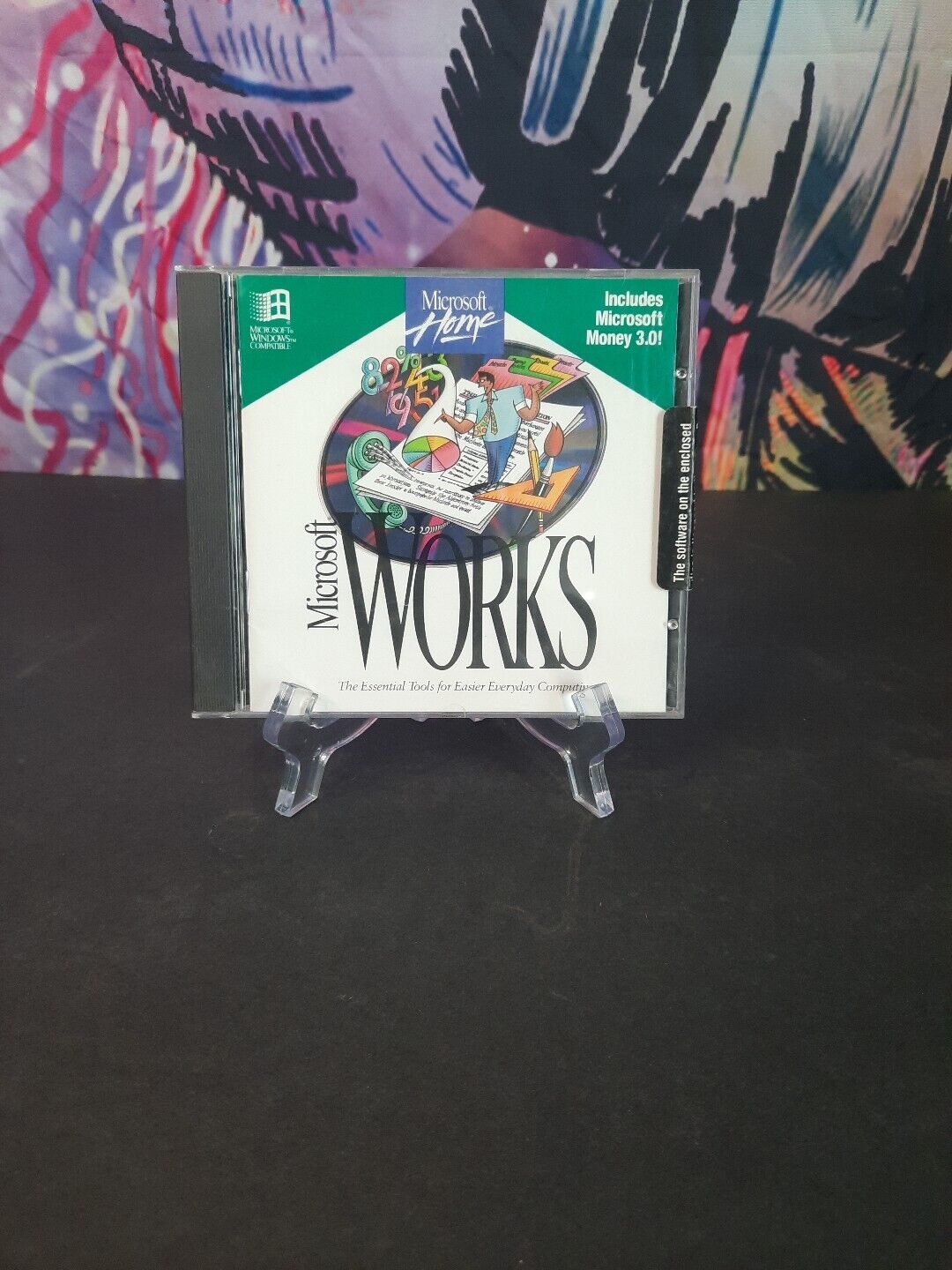 Microsoft Works CD-ROM Microsoft Home Vintage PC Software.