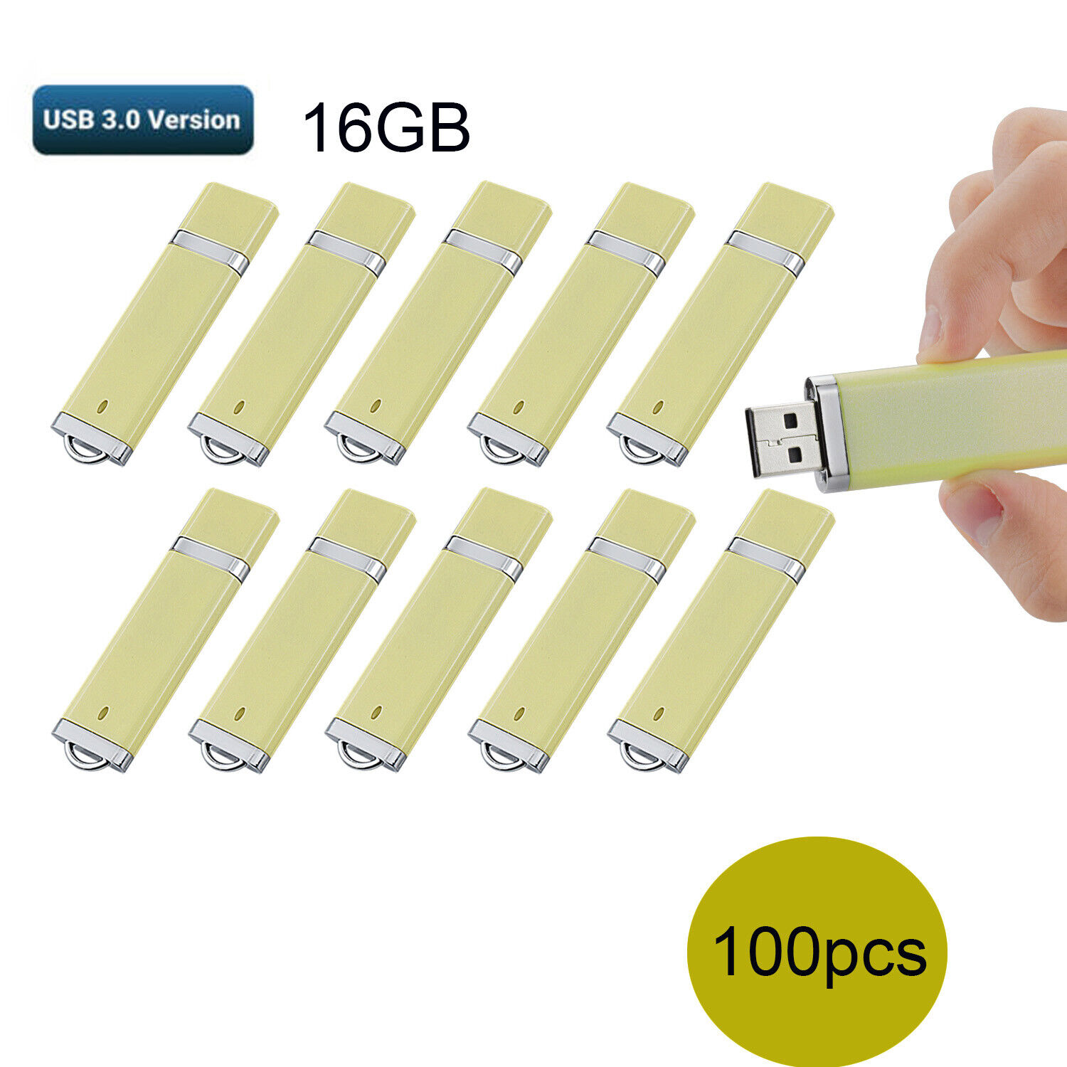 High Speed 100 Pack USB 3.0 16GB Memory Sticks USB Flash Drives For PC Laptop us