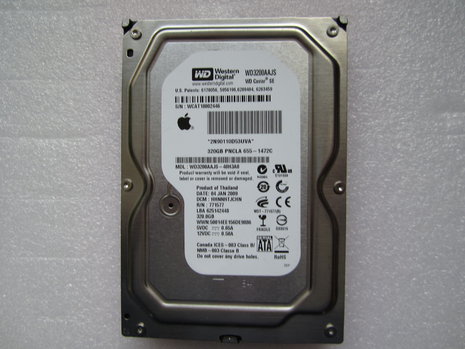 320GB Western Digital SATA HDD 3.5" WD3200AAJS - 40H3A0