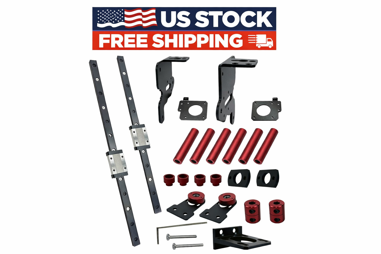 Dual Z Axis MGN12H Linear Rail Kit FOR Ender 3 Pro V2 Neo