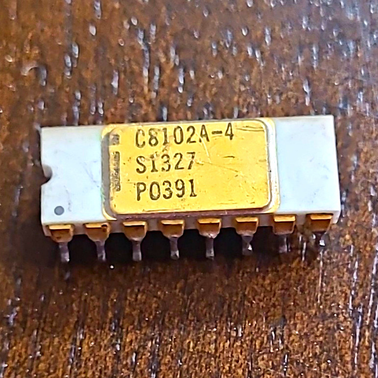 Intel C8102A-4 ceramic vintage chip  SOLDER PULL, ALL LEGS INTACT (BO)