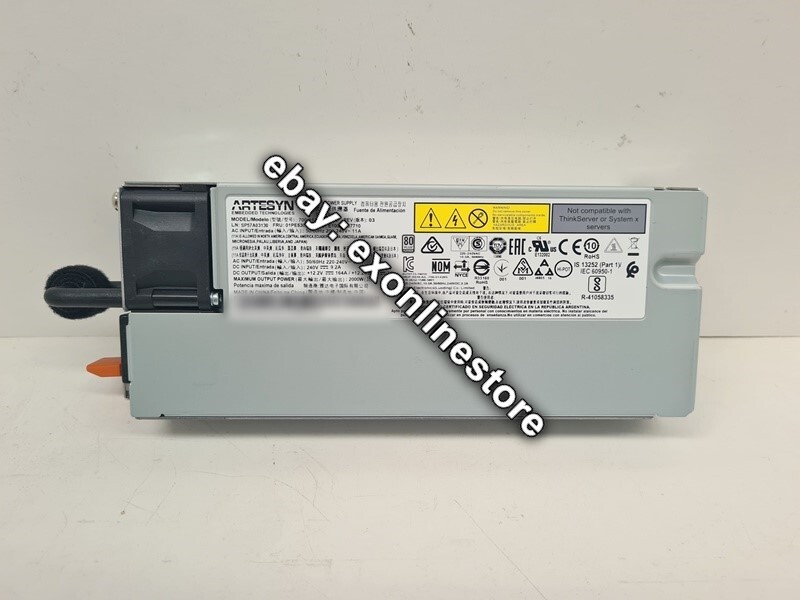 7N67A00887 - ThinkSystem 2000W (230V) Platinum Hot-Swap Power Supply 01PE530