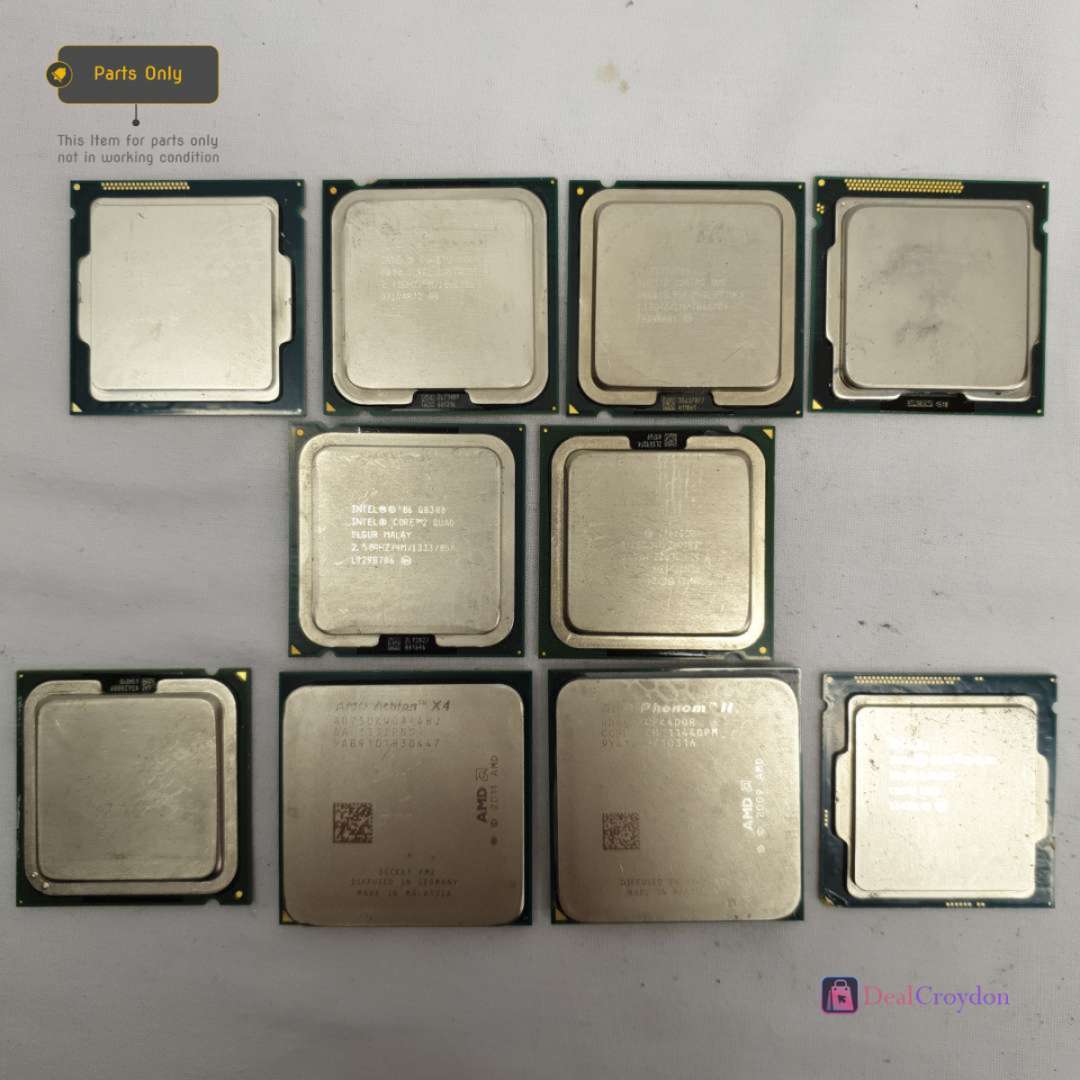 JOB LOT 10 X MIXED CPU INTEL CORE I3 I5 2 DUO CELERON AMD ATHLON II FOR PARTS