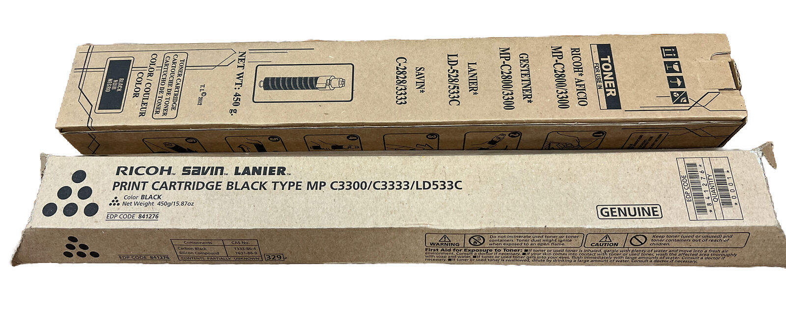 841276 GENUINE & Compatible Ricoh Savin Lanier MP C3300/C3333/LD533C BLACK Toner