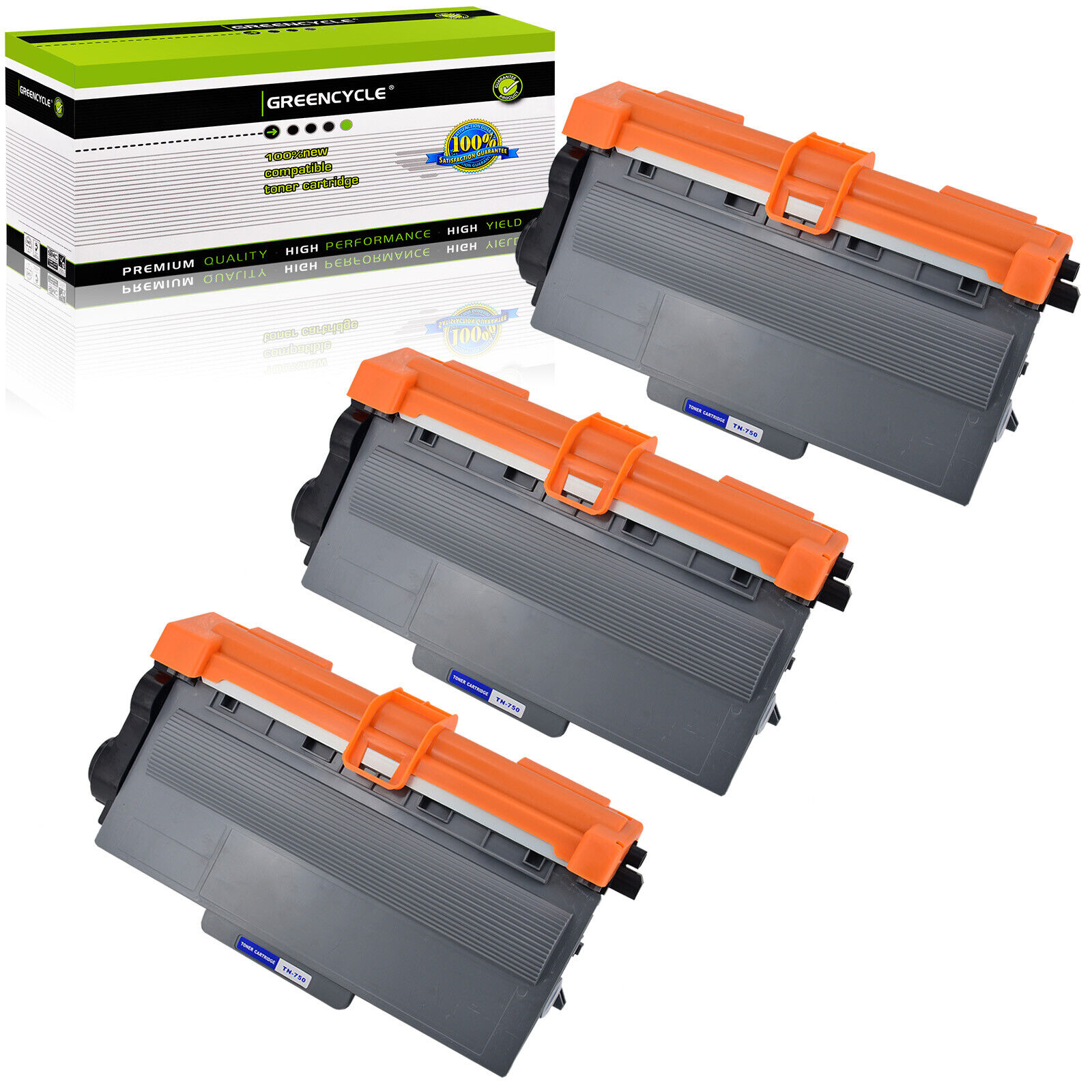 3 Pack TN750 TN720 toner Compatible for Brother DCP-8250DN HL-5470DW MFC-8520DN