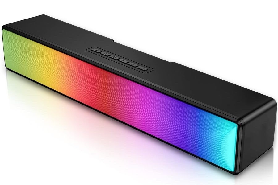 AFK Computer Speakers Computer Sound Bar with RGB Lights USB Powered PC Speakers