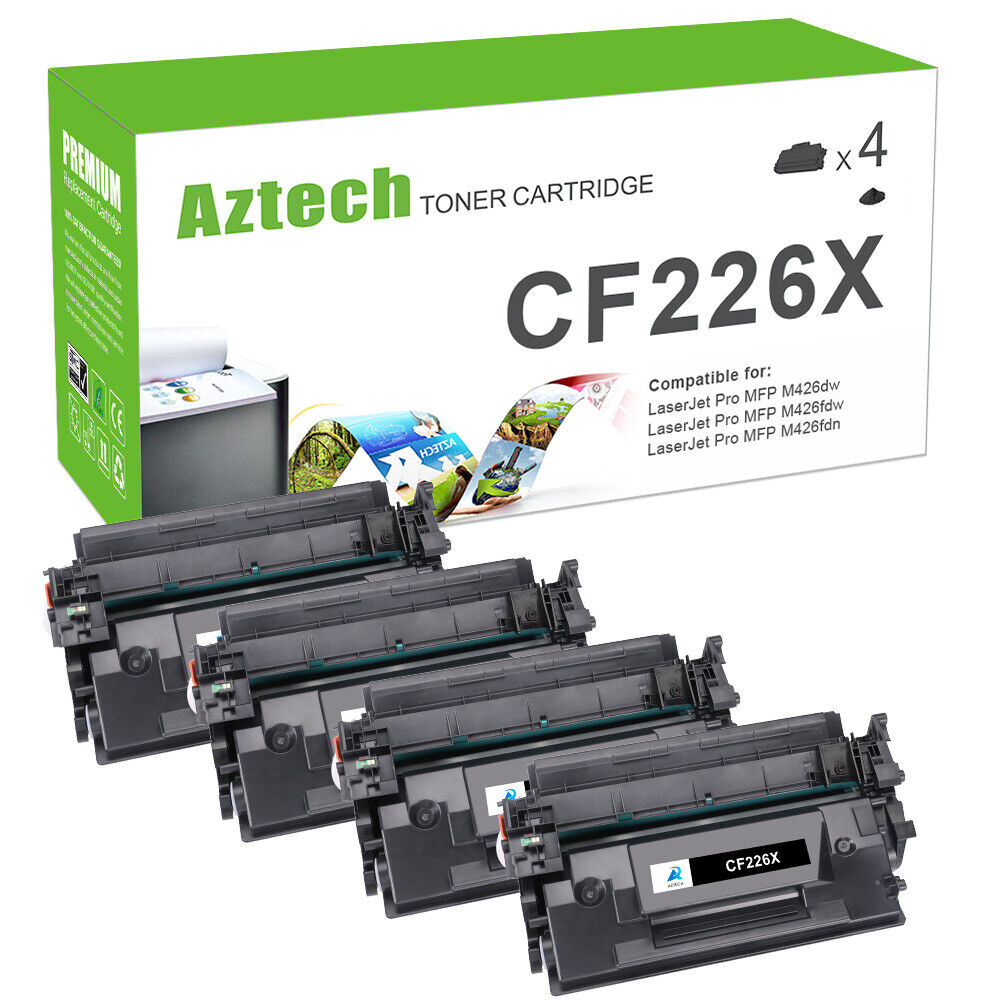 4PK CF226X Toner Compatible With HP 26X LaserJet Pro M402d M402dw M402dn M426fdn