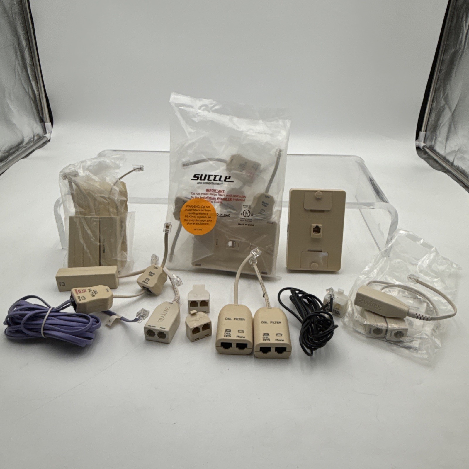 Huge Lot Of New Mostly Suttle Single Line Conditioner DSL Phone Filters