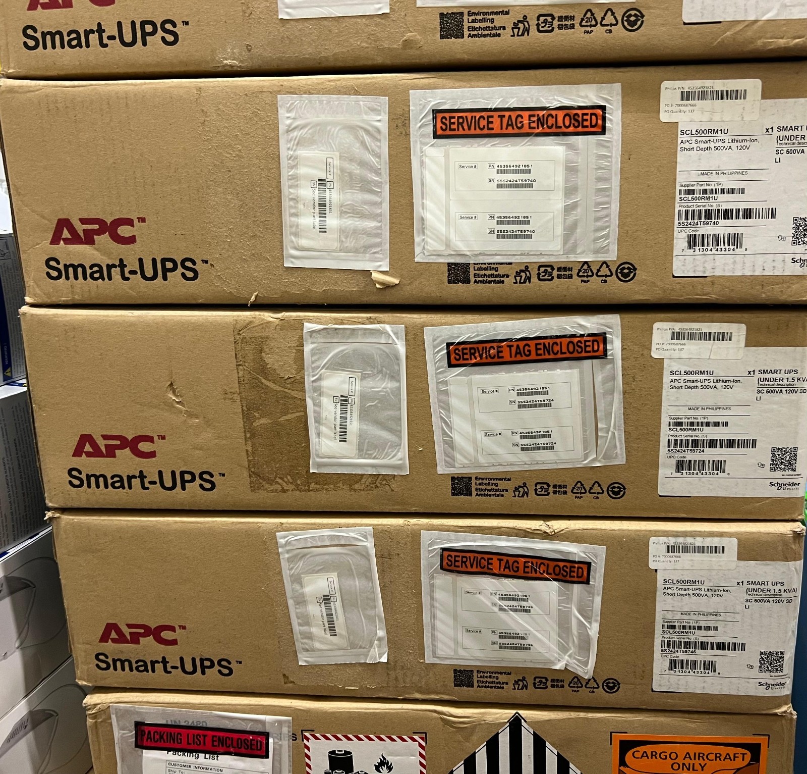 APC Smart-UPS SCL500RM1U Lithium-Ion Rackmount 1U 500VA 120V – NEW SEALED