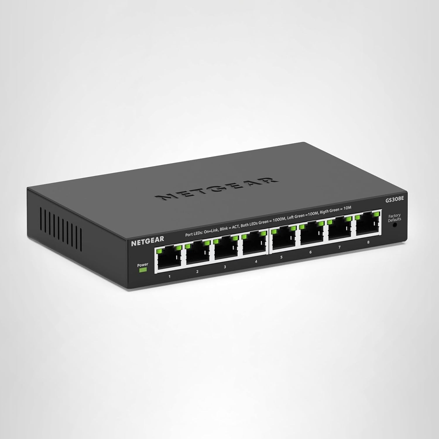 Netgear 8 Port Gigabit Ethernet Smart Managed Switch GS308E 8 Port Gigabit