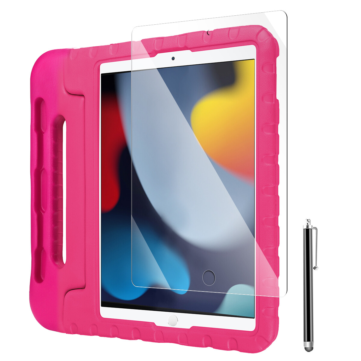 For iPad 10.2" 9th/8th/7th Gen Tough Kids Shockproof EVA Case +Tempered Glass