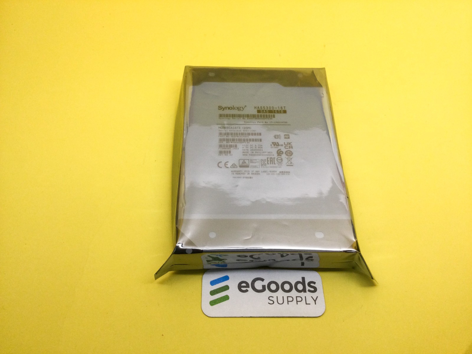 HAS5300-16T Synology 16TB 7200RPM SAS 12Gb/s 3.5in HDD New