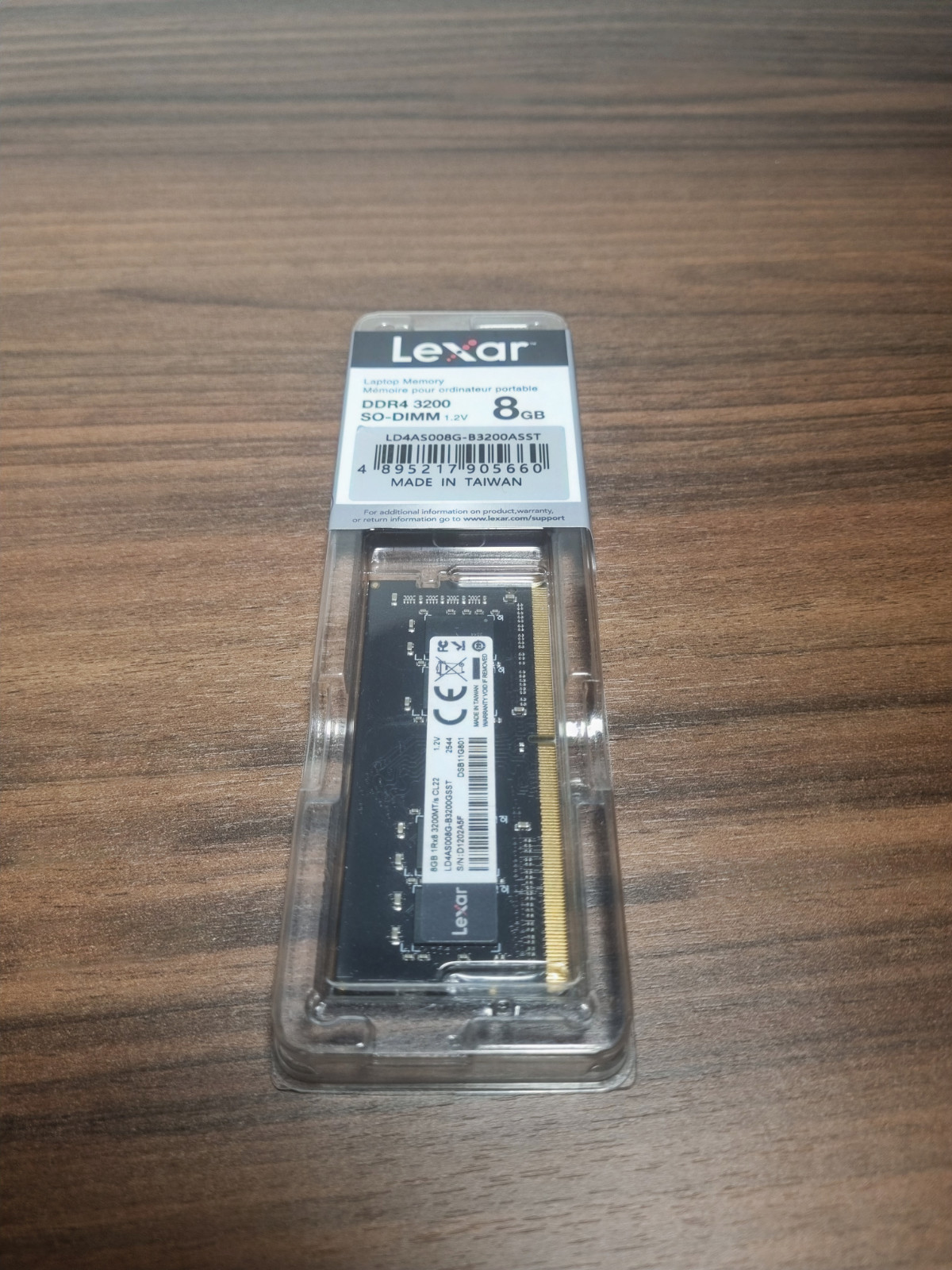 Lexar 8GB DDR4 3200MHz SODIMM Laptop RAM (LD4AS008G-B3200GSST)
