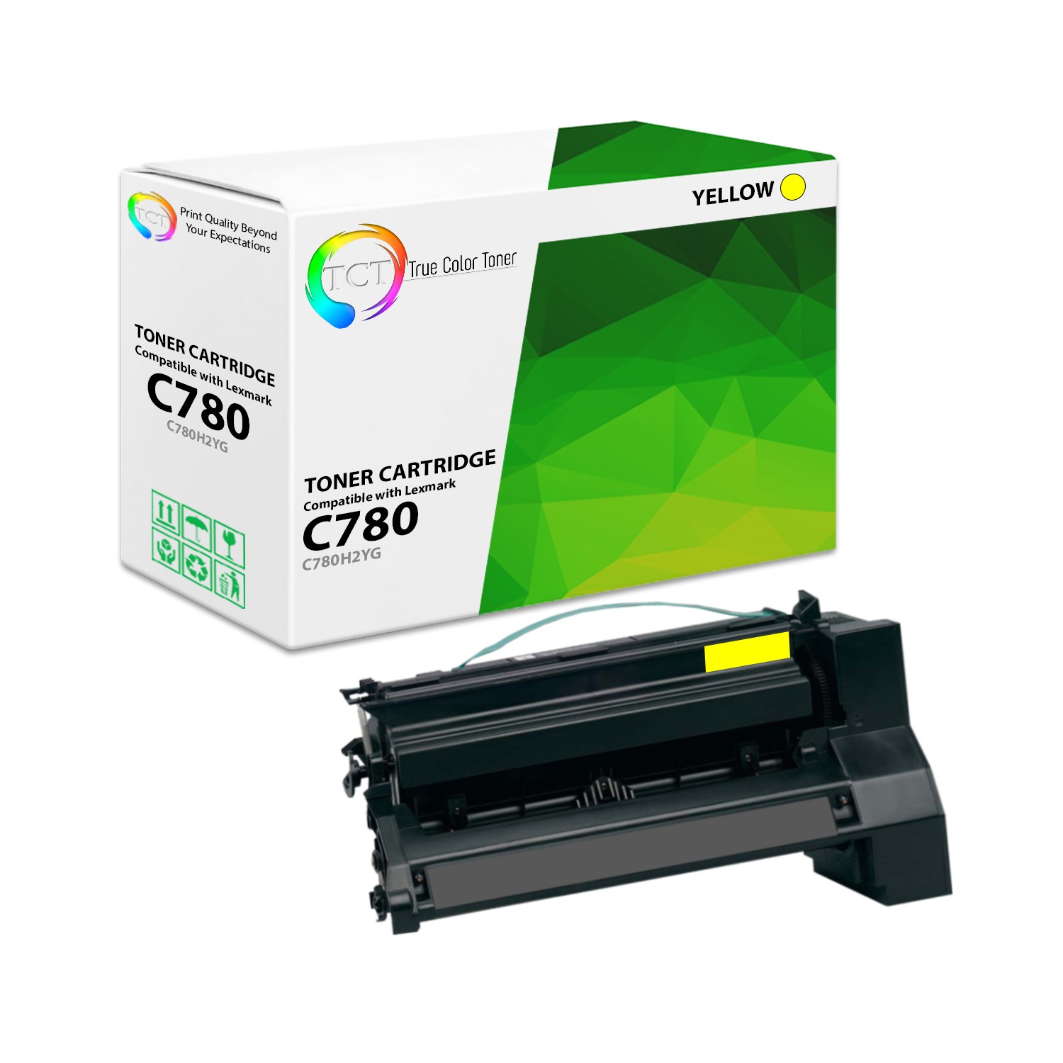 TCT C780H2YG For Lexmark C780A C770 X782 Yellow Premium Compatible Toner