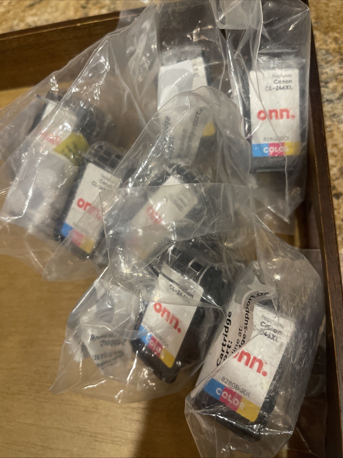 ONN. HP CL-246XL Color INK CARTRIDGES LOT OF 7 NEW SEALED